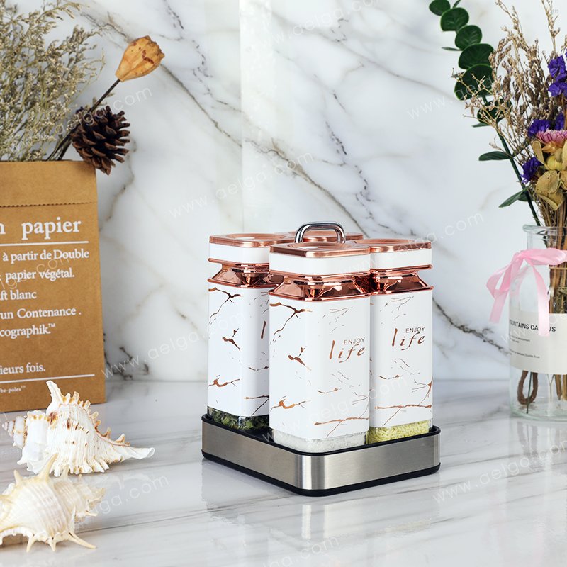 Marble and rose gold tea sales coffee sugar