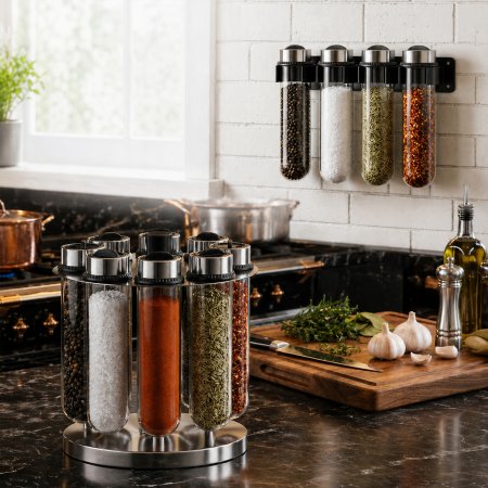 Slender Vertical Spice Containers Home Camping Catering Wholesale Pack