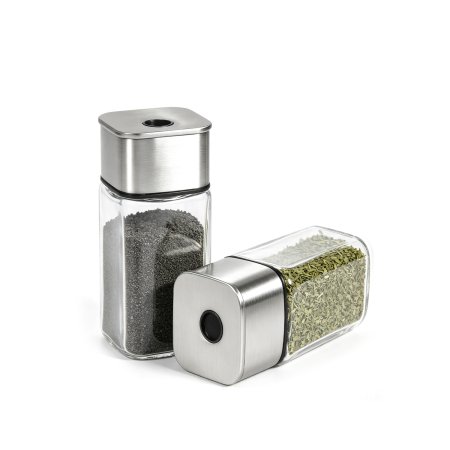Thick Borosilicate Square Seasoning Jars