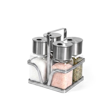 Square Bottle With Round Cap Spice Jars Unique Design Differentiate Retail Goods