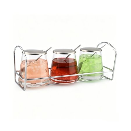 Double Handle Wire Rack Café Jam Storage Set