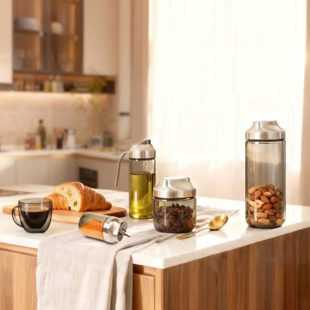 Long Last Fresh Silicone Seal Lid Airtight Lock Jar Contents Preserve Original Flavor