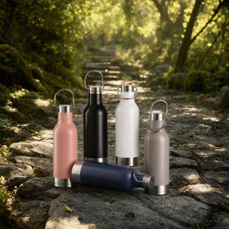  pivoting integrated metal carry handle travel vessel, matte multi-color long heat retention outdoor bottle wholesale