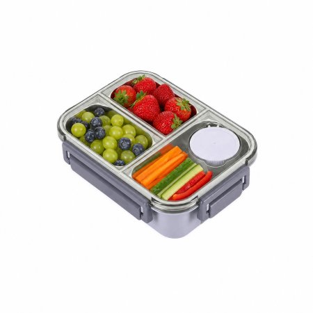 snap-lock-portable-meal-container-with-independent-sauce-compartment