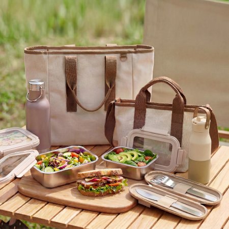 luxe canvas tote bag, foldable structured carry tote, vegan leather trim shopping bag, multi-purpose outdoor canvas tote, upright frame travel tote bag wholesale