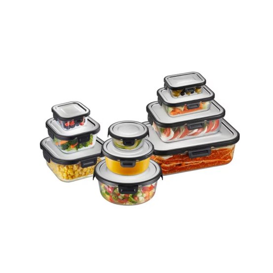 Portable lunch box with cutlery storage for work and travel meals